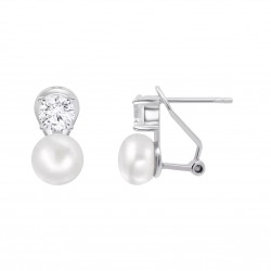 Orecchini Donna Lotus Silver LP3946-4/1 In Argento Con Perle E Zirconi
