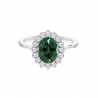 Anello Donna Lotus Silver LP3459-3/316 In Argento Con Cristallo Verde E Zirconi