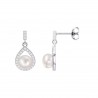Orecchini Donna Lotus Silver LP3198-4/1 In Argento Pendenti Con Perla