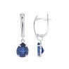 Orecchini Donna Lotus Silver LP3809-4/3 In Argento Pendenti Con Zircone Blu A Goccia