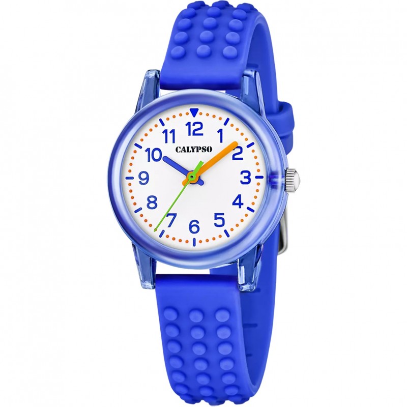 Orologio Bambino Calypso K5876/4 Con Cassa E Cinturino Blu