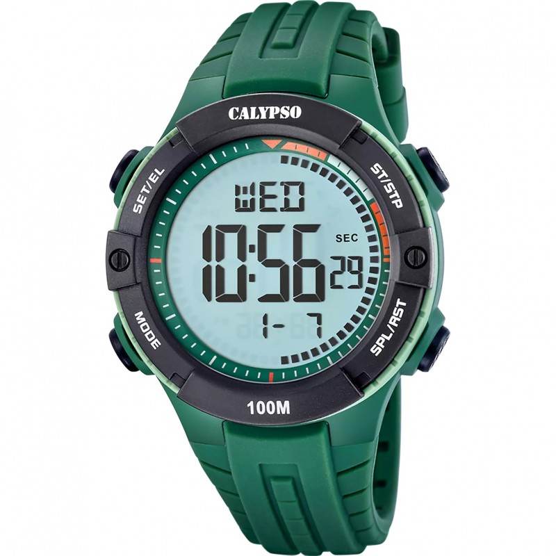 Orologio Uomo Calypso K5884/2 Digitale Con Cassa E Cinturino Verdi