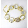 Bracciale Donna Sovrani J13226 In Bronzo Dorato Con Pietre Grigie