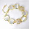 Bracciale Donna Sovrani J13226 In Bronzo Dorato Con Pietre Grigie