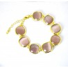 Bracciale Donna Sovrani J13239 In Bronzo Dorato Con Pietre Viola