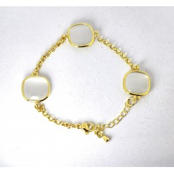 Bracciale Donna Sovrani J13227 In Bronzo Dorato Con Pietre Grigie