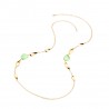 Collana Donna Lunga Sovrani J12365 In Bronzo Dorato Con Pietre Verdi