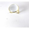 Anello Donna Sovrani J13229M18 In Bronzo Dorato Con Pietra Grigia