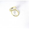 Anello Donna Sovrani J13229M18 In Bronzo Dorato Con Pietra Grigia