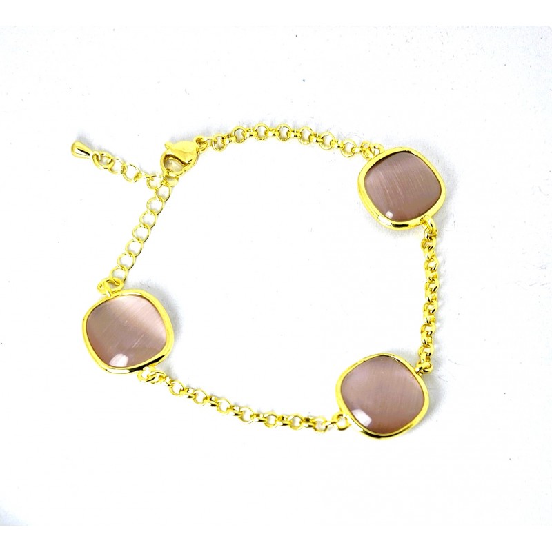 Bracciale Donna Sovrani J13241 In Bronzo Dorato Con Pietre Viola