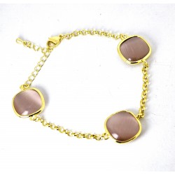 Bracciale Donna Sovrani J13241 In Bronzo Dorato Con Pietre Viola