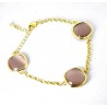 Bracciale Donna Sovrani J13241 In Bronzo Dorato Con Pietre Viola