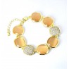 Bracciale Donna Sovrani J13212 In Bronzo Dorato Con Pietre Arancioni
