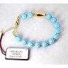 Bracciale Donna Sovrani J12899 In Bronzo Dorato Con Sfere Turchese