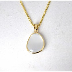 Collana Donna Sovrani J13224 In Bronzo Dorato Con Pietra Grigia