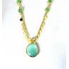 Collana Donna Sovrani J11511 In Bronzo Dorato Con Pietre Verdi