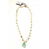 Collana Donna Sovrani J11511 In Bronzo Dorato Con Pietre Verdi