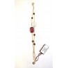 Bracciale Donna Sovrani J11523 In Bronzo Dorato Con Pietre Rosse