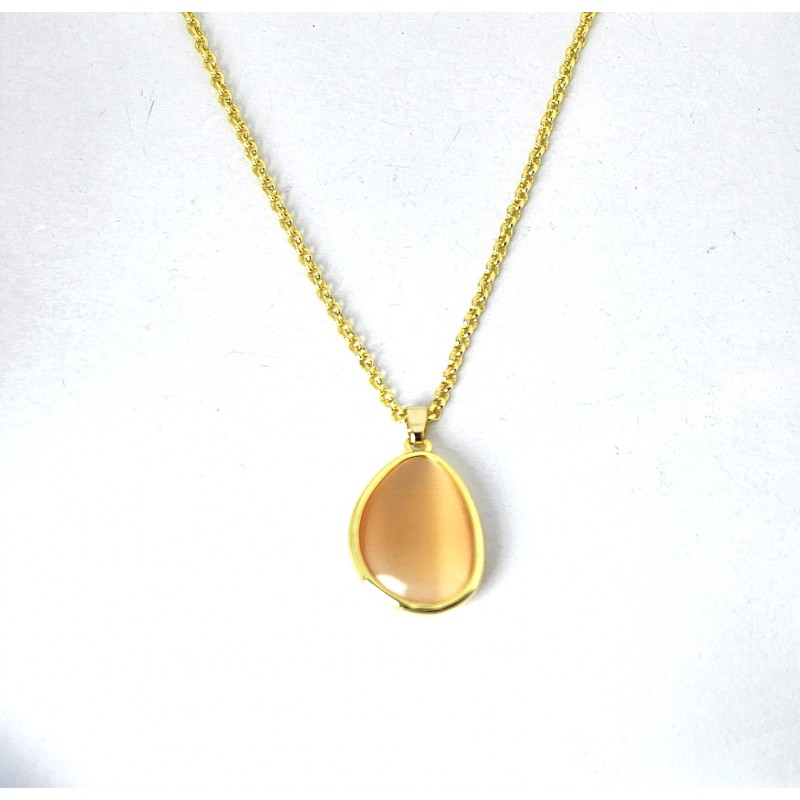 Collana Donna Sovrani J13210 In Bronzo Dorato Con Pietra Arancione