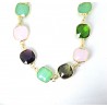 Collana Donna Sovrani J6816 In Bronzo Dorato Con Pietre Multicolore