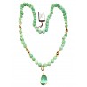 Collana Donna Sovrani J12892 In Bronzo Dorato Con Pietre Verdi