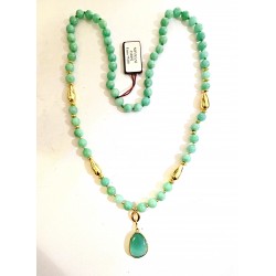 Collana Donna Sovrani J12892 In Bronzo Dorato Con Pietre Verdi