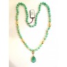 Collana Donna Sovrani J12892 In Bronzo Dorato Con Pietre Verdi