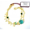 Bracciale Donna Sovrani J11512 In Bronzo Dorato Con Pietre Verdi