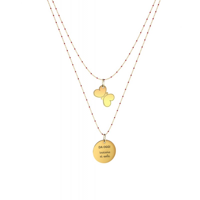 Collana donna I 10 Buoni Propositi N-9842/R (da oggi insieme si vola)