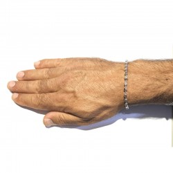 Bracciale Uomo Ananda925 A-Y009.BR In Argento Con Particolari Neri