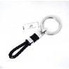 Portachiavi Luca Barra PK315 In Acciaio E Cuoio Nero