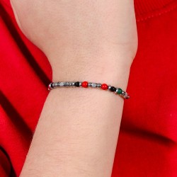 Bracciale Bimbo Luca Barra JB194 In Acciaio Con Sfere Multicolore