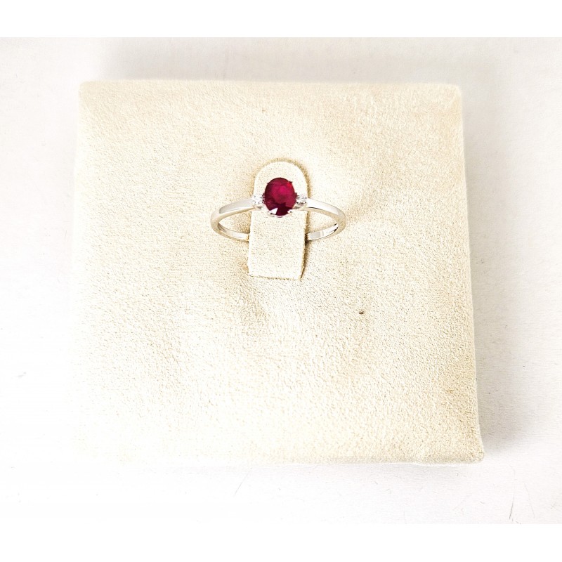 Anello Donna MIKIKO MA5191O4RBN In Oro Bianco Con Rubino E Diamanti