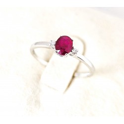 Anello Donna MIKIKO MA5191O4RBN In Oro Bianco Con Rubino E Diamanti