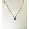 Collana Donna MIKIKO MD5034O4BE In Oro Bianco 18 Carati Con Smeraldo E Diamante