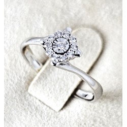 Anello Donna Solitario MIKIKO MA5187O4BR011 In Oro Bianco 18 Carati E Diamanti