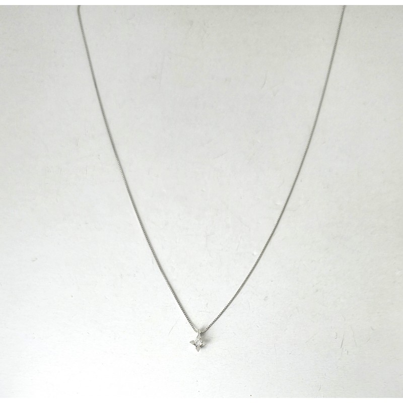 Collana Donna Elli's EL103202L Punto Luce In Oro Bianco Con Diamante