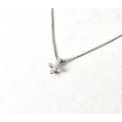 Collana Donna Elli's Nardelli EL103203L Oro Bianco Punto Luce Con Diamante