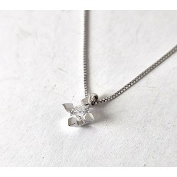 Collana Donna Ellli's Nardelli EL103206L Punto Luce In Oro Bianco Con Diamante