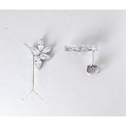 Orecchini Donna Lotus Silver LP3960-4/1 In Argento Con Zirconi Baguette