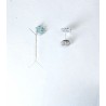 Orecchini Donna Lotus Silver LP3955-4/3 In Argento A Fiore Con Pietre Verdi