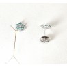 Orecchini Donna Lotus Silver LP3955-4/3 In Argento A Fiore Con Pietre Verdi