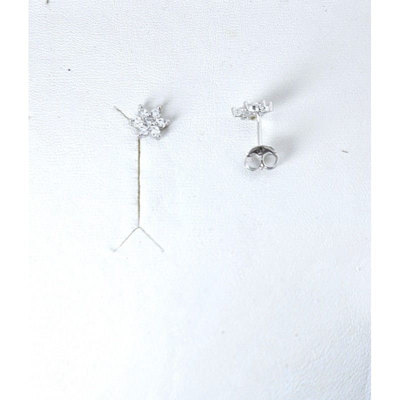 Orecchini Donna Lotus Silver LP3955-4/1 In Argento A Fiore Con Zirconi