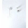 Orecchini Donna Lotus Silver LP3955-4/1 In Argento A Fiore Con Zirconi