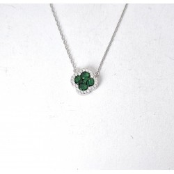Collana Donna Lotus Silver LP3953-1/2 In Argento Con Zirconi Verdi