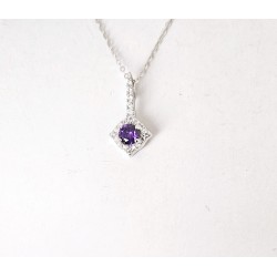 Collana Donna Lotus Silver LP3958-1/1 In Argento Con Zircone Viola