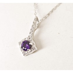 Collana Donna Lotus Silver LP3958-1/1 In Argento Con Zircone Viola