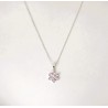 Collana Donna Lotus Silver LP3955-1/2 In Argento Con Fiore E Zirconi Rosa