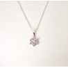 Collana Donna Lotus Silver LP3955-1/2 In Argento Con Fiore E Zirconi Rosa