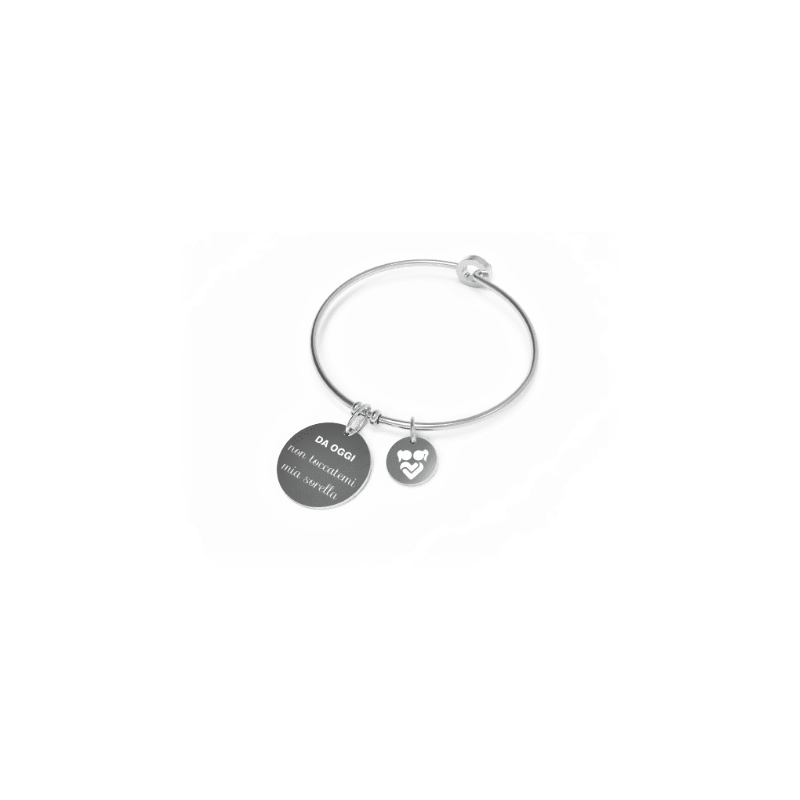 Bracciale donna I 10 Buoni Propositi B-5280 (da oggi non toccarmi mia sorella)